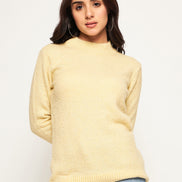 Yellow Solid Sweater
