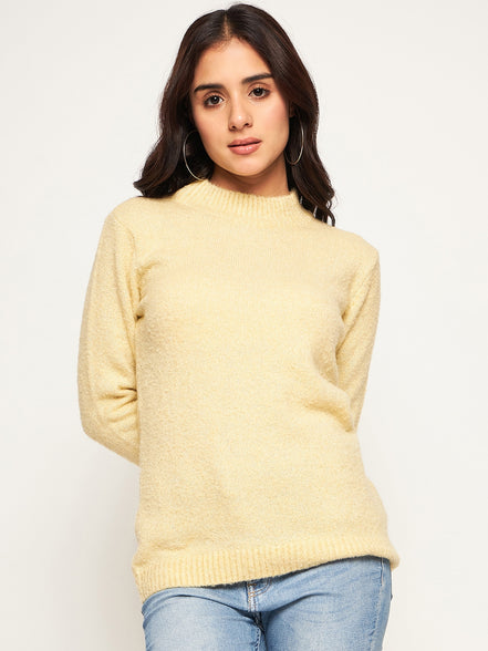 Yellow Solid Sweater