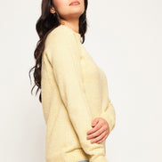 Yellow Solid Sweater