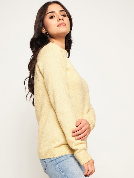 Yellow Solid Sweater