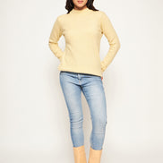 Yellow Solid Sweater