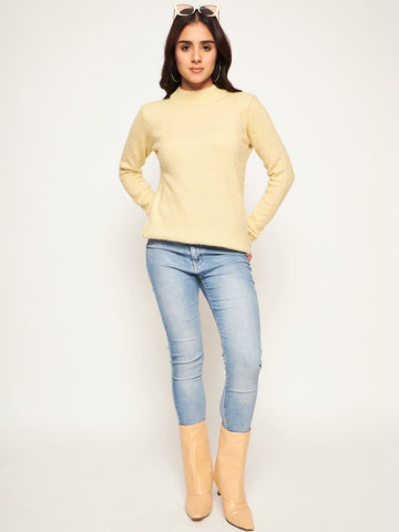 Yellow Solid Sweater