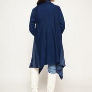 Blue Colorblocked Shrug