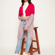 Pink Colorblocked Shrug
