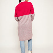 Pink Colorblocked Shrug