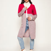 Pink Colorblocked Shrug