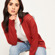 Orange   Self Design Shrug