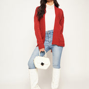 Orange   Self Design Shrug