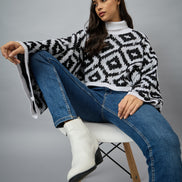 White High Neck Sweater