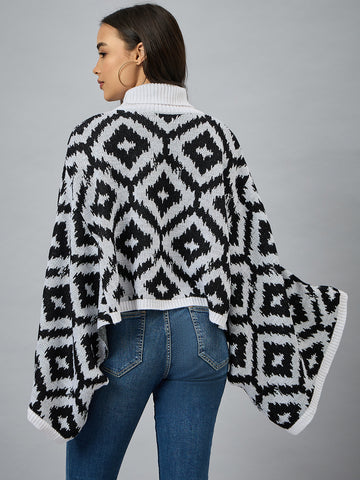 White High Neck Sweater