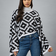 White High Neck Sweater