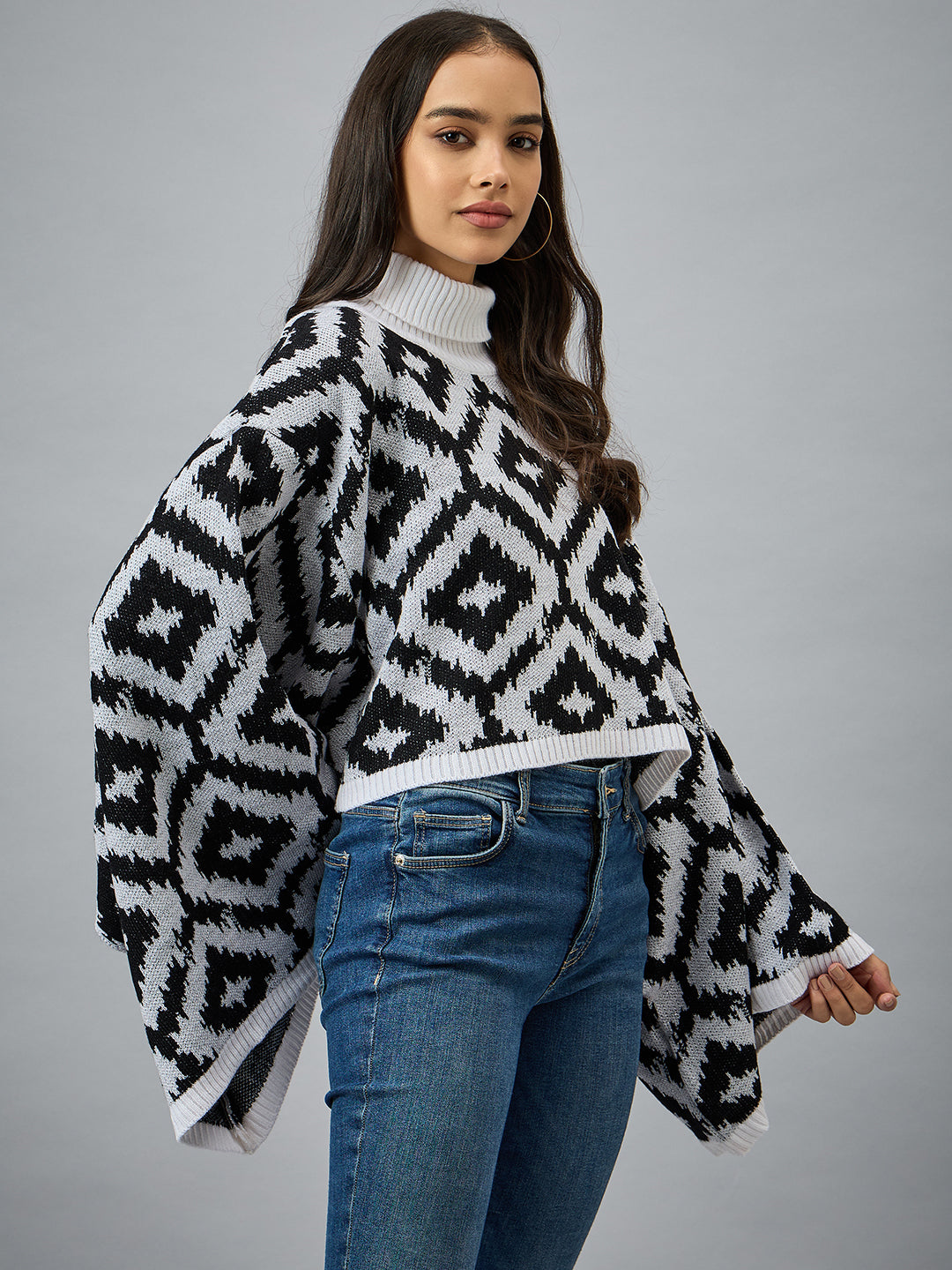 White High Neck Sweater