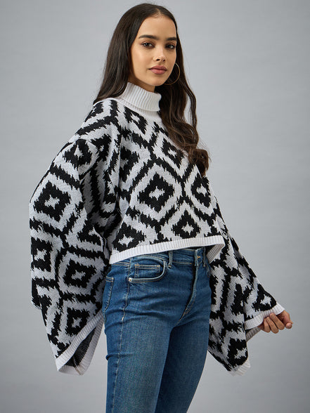 White High Neck Sweater