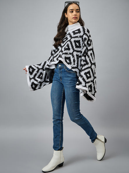 White High Neck Sweater