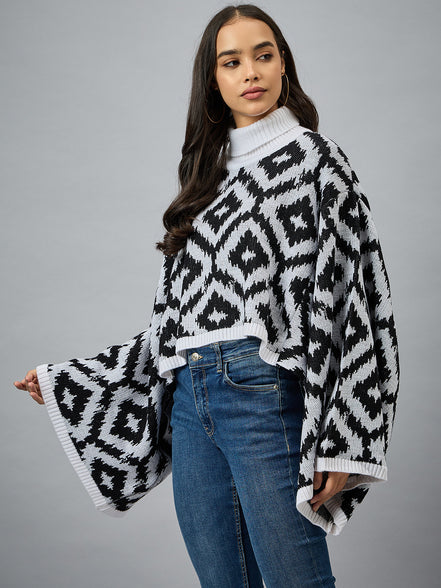 White High Neck Sweater