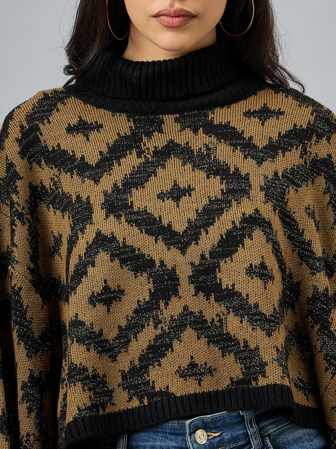 Black High Neck Sweater