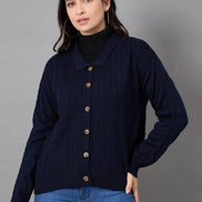Off White Collared Neck Sweater