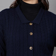 Off White Collared Neck Sweater