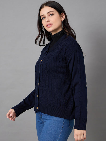 Off White Collared Neck Sweater