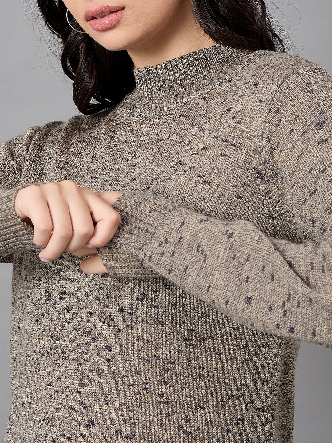 Grey Round Neck Sweater