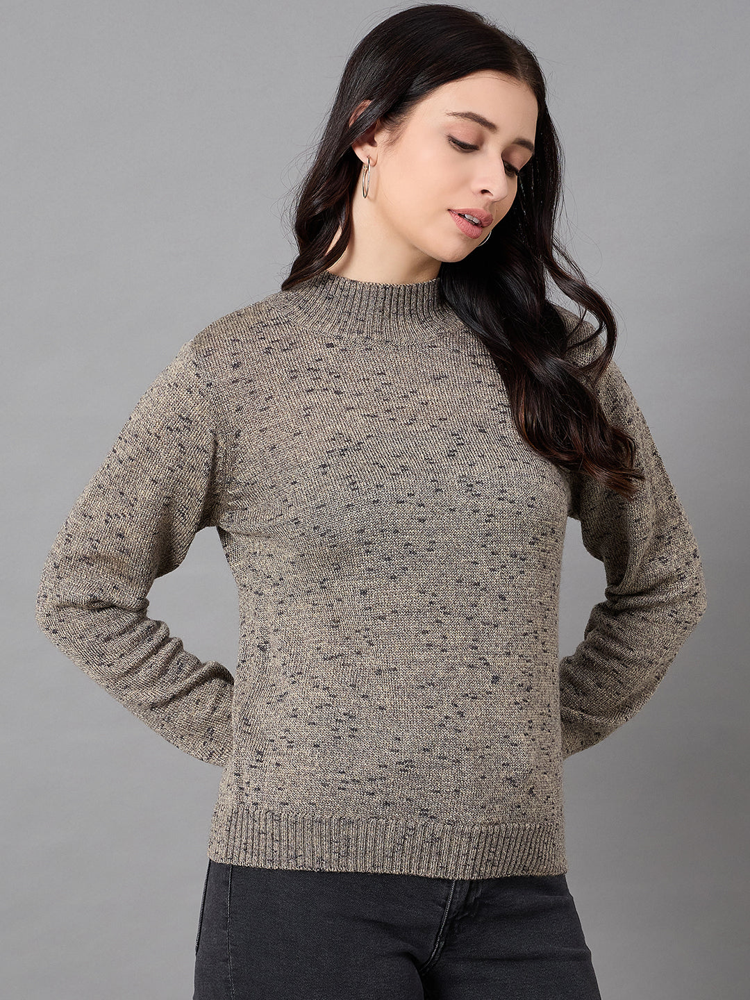 Grey Round Neck Sweater
