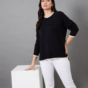 Black Round Neck Sweater