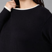 Black Round Neck Sweater