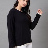 Black Round Neck Sweater