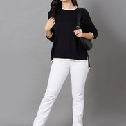 Black Round Neck Sweater