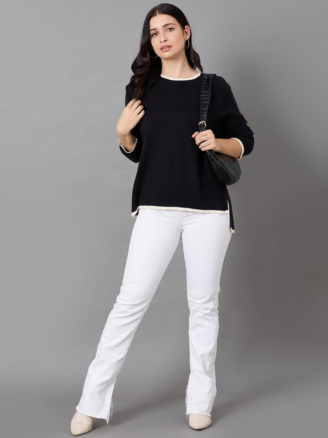 Black Round Neck Sweater