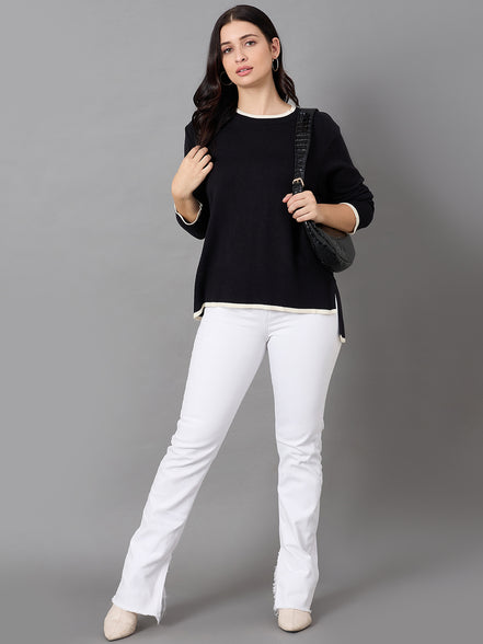 Black Round Neck Sweater