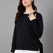 Black Round Neck Sweater
