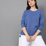 Blue Round Neck Sweater
