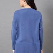 Blue Round Neck Sweater
