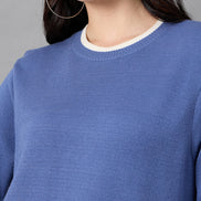 Blue Round Neck Sweater