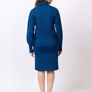 Blue Solid Dress