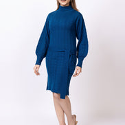 Blue Solid Dress