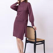 Mauve Solid Dress