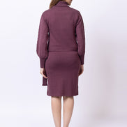 Mauve Solid Dress