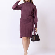 Mauve Solid Dress