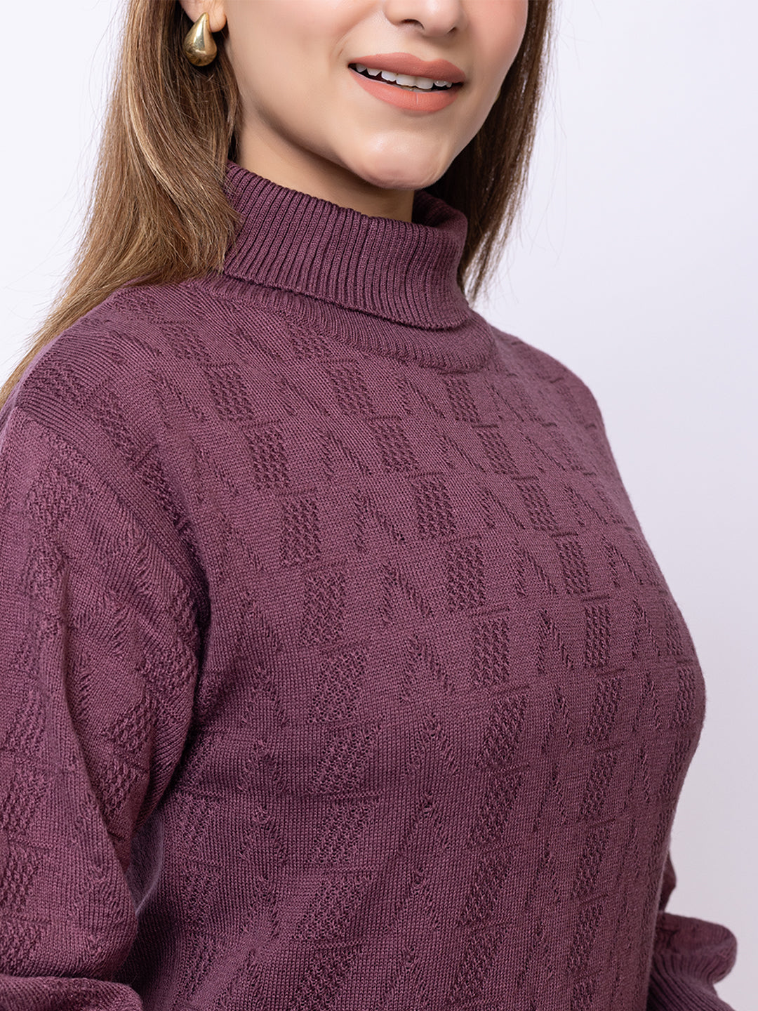 Mauve Solid Dress