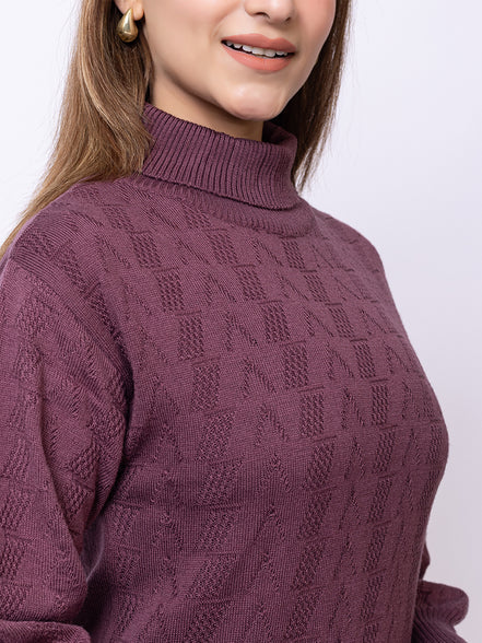 Mauve Solid Dress