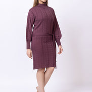 Mauve Solid Dress