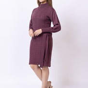 Mauve Solid Dress