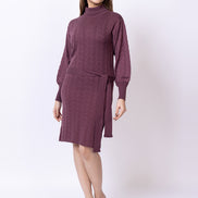 Mauve Solid Dress