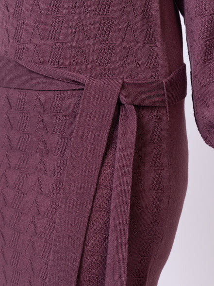 Mauve Solid Dress