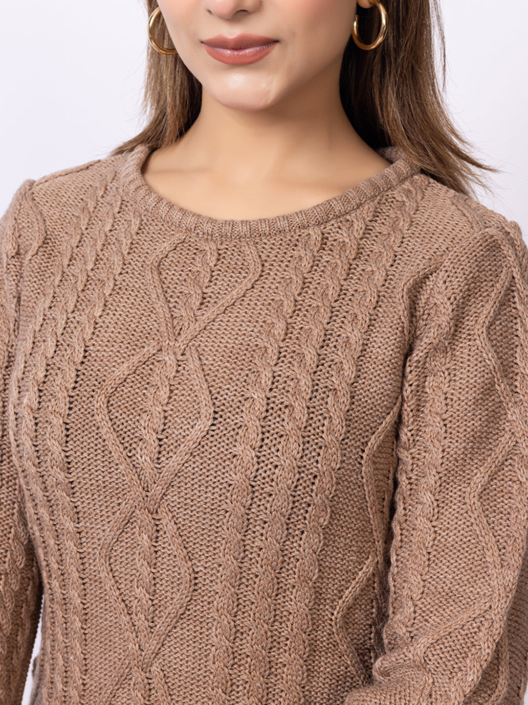 Beige Solid Dress