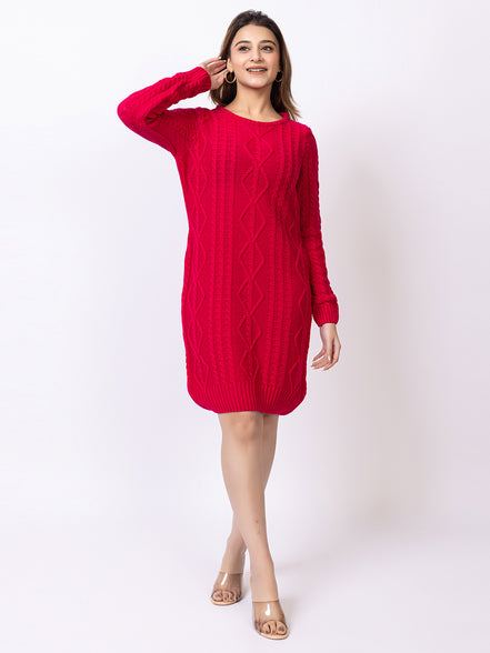 Pink Solid Dress