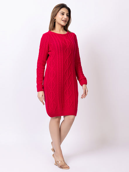 Pink Solid Dress