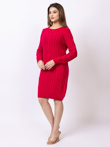 Pink Solid Dress